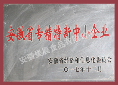 安徽省專精特新中小企業(yè)